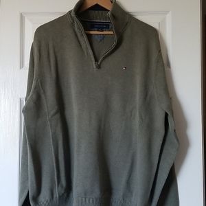 Men's Tommy Hilfiger olive green XL sweater